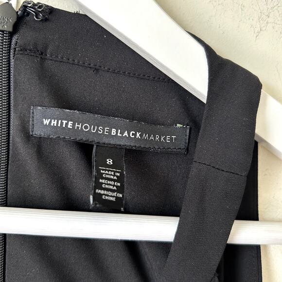 White House Black Market Printed Maxi Dress Size 8 Slit Flowy Romantic Long - Picture 9 of 12